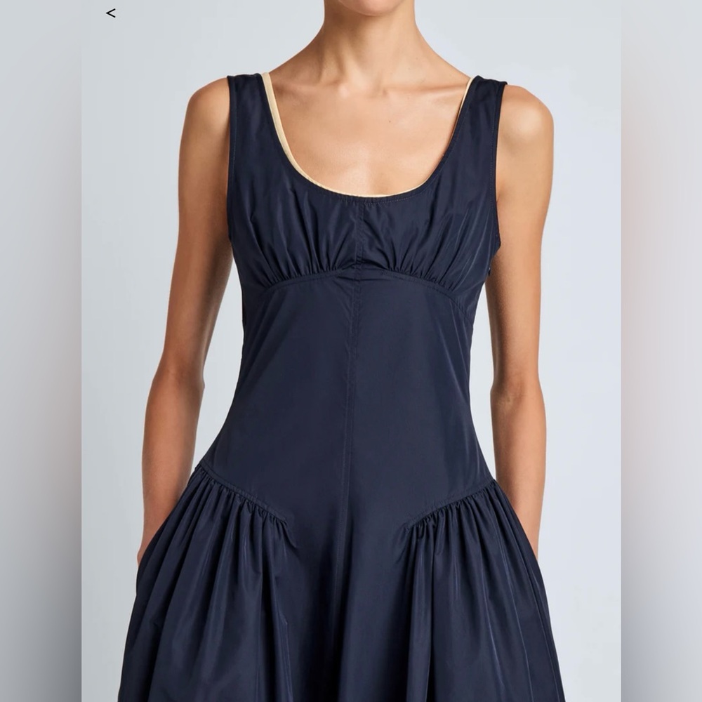 NWOT Proenza Schouler Kendall Dress Navy Midi Vacation Summer Resort Dress 6 - Picture 5 of 11